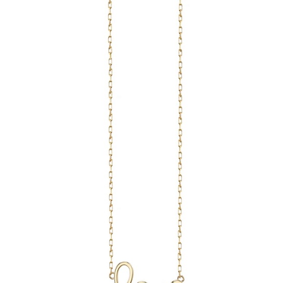 Sydney Evan pendant necklace, pure collection, 14 K gold chain and LOVE script - Picture 2 of 7